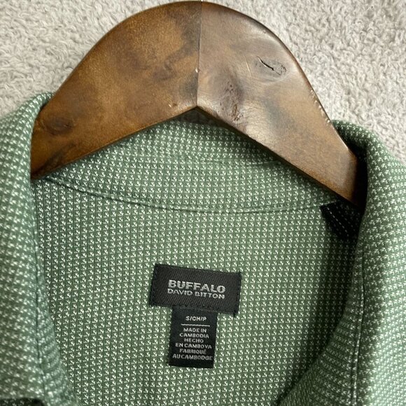 NEW Buffalo David Bitton Men's S Short Sleeve Button up Knit Shirt - Picture 8 of 10